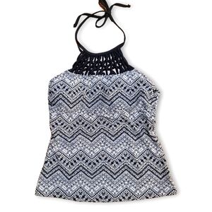 Ibiza Swimwear High Neck Tankini Top Size Medium